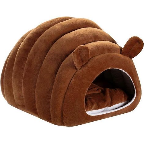 Gemütliches Katzennest in Form einer Raupe, hohles Haus für Kleintiere, geschlossenes Bettkissen für Kätzchen, komfortabler Katzenunterschlupf.