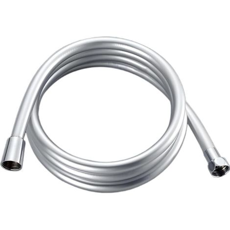 Tuyau de douche universel, 1,5 m, flexible et lisse, en PVC, anti-torsion, protection contre la corrosion, résistant à la pression, tuyau de rechange durable, argenté (1/5)
