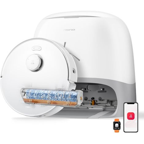 Aspirateur Robot Laveur Roller, 20 000 Pa Nettoyage SpiraFlow en Temps Réel, Évite 200+ Obstacles, Doubles Anti-Enchevêtrement, Lavage à l'eau Chaude à 75°C (1/5)