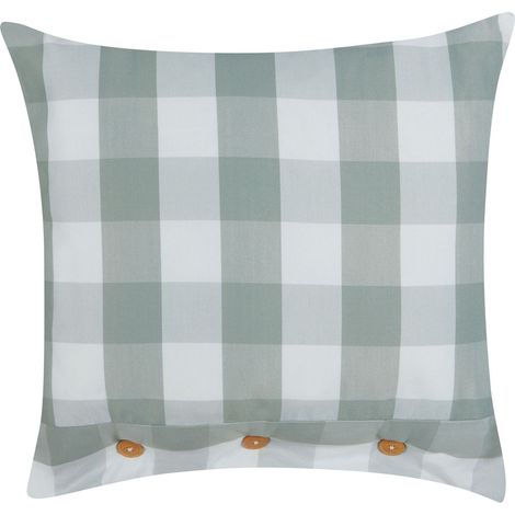 Coussin à Carreaux Chalet 45 x 45 cm Salon Bureau Chambre Vert Menthe Tamnine (1/5)