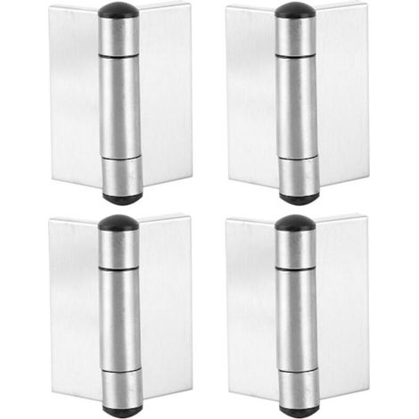 Set mit 4 Edelstahl-Federbändern – Selbstschließende Beschläge für Schränke, Regale und Möbel
