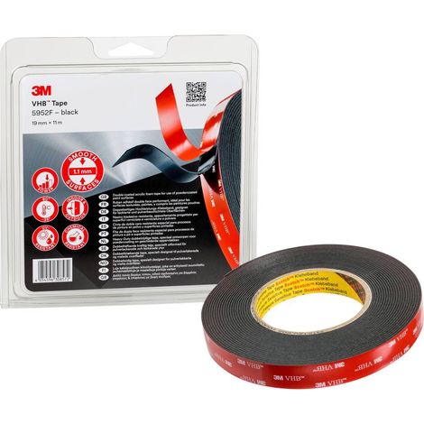 3M 5952F/IPS Nastro adesivo Nero (L x L) 11 m x 19 mm 1 pz.