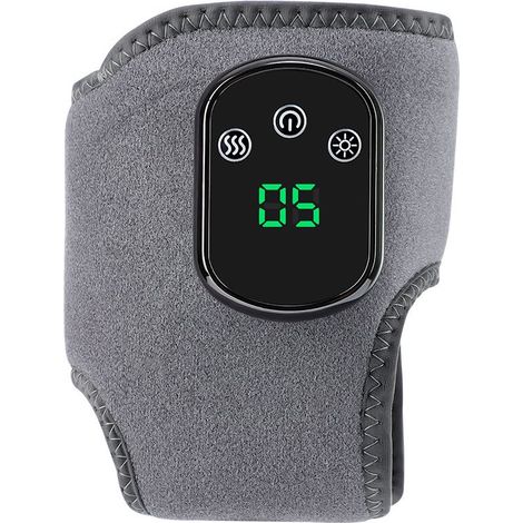 Appareil de massage des pieds, bandage chauffant pour chevilles, 5 niveaux de thérapie par chaleur infrarouge, 3 niveaux de vibration de massage (1/5)