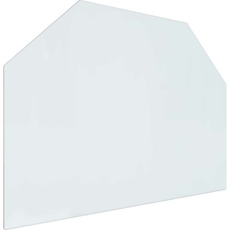 Piastra in vetro per camino Trasparente 80 x 60 cm Vetro vidaXL