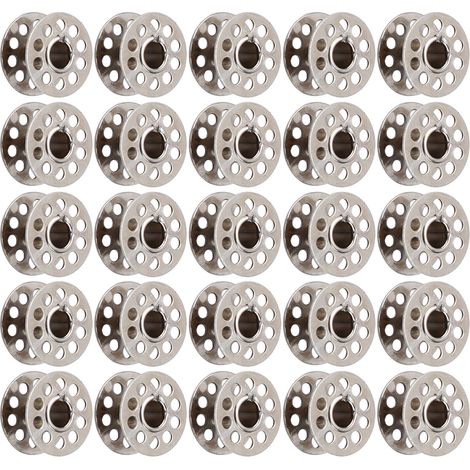 Lot de 25 bobines de machine à coudre multifonctionnelles en acier inoxydable pour broderie, avec boîte de rangement pour machine à coudre. (1/5)