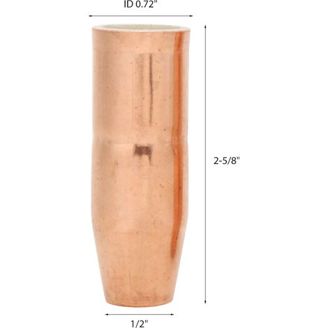 2 buses en cuivre 1/2" 169-724 169724 pour torche de soudage MIG Miller M25/M40 Hobart (1/5)