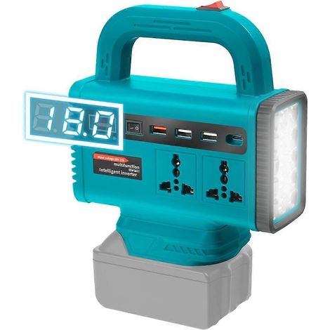 150W Tragbarer Stromwandler für Makita 18V Akku, 18V DC auf 110V/220V AC, Notbeleuchtung für Camping und Outdoor-Aktivitäten. (1/5)