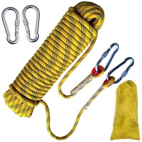 Union – Corde d'escalade statique 20m – Fibre de polyester haute résistance 10mm – Traction 15 kN pour escalade et sauvetage (1/5)