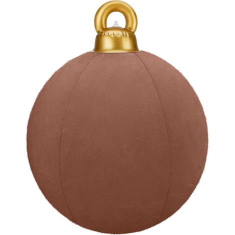 Boule De Noel Gonflable - Velours Flocké - 45 Cm - Pour Extérieur Jardin Terrasse - Lot De 3 (1/5)