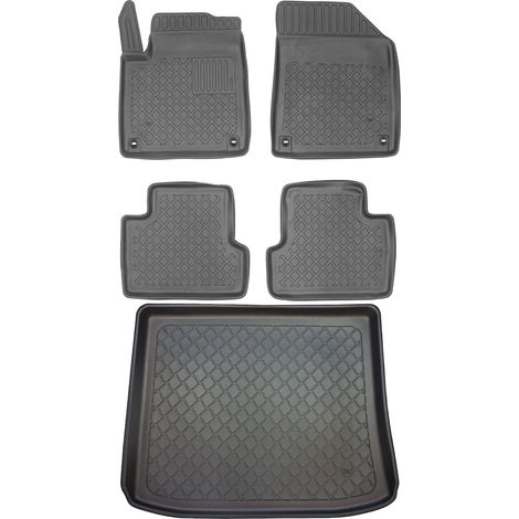 Set di tappetini per auto e tappetino per bagagliaio per Jeep Cherokee V SUV da marzo 2014