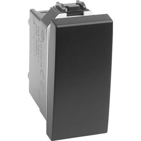 PULSANTE CAMPANELLO 16A NERO MAURER - CF. BUSTA.