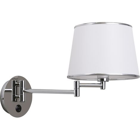 Applique chromée abat-jour blanc, E14, int., Candellux