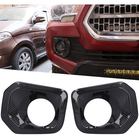 Modification de voiture : cache antibrouillard avant style fibre de carbone pour Toyota Tacoma 16-20 (1/5)