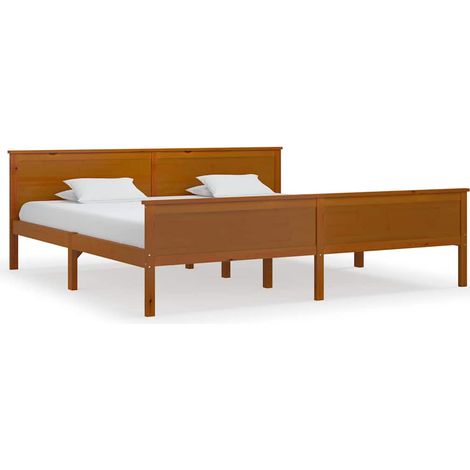 Maison Exclusive - Giroletto senza Materasso Ambra in Legno di Pino 200x200 cm (1/5)