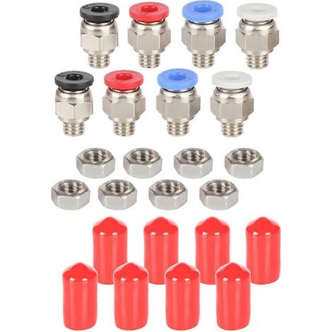 Connecteur pneumatique PC4-M6 avec écrou, connecteur pneumatique traversant droit pour pièces d'imprimante 3D, boîte de séchage de filament (1/5)