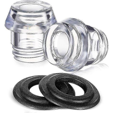 Lot de 2 pièces de rechange pour percolateur, couvercle et rondelle, en plastique transparent, compatibles avec les percolateurs à café Farberware Yosemite. (1/5)