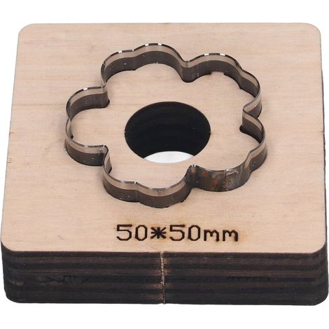 Fleur découpe emporte-pièce acier allié, poinçon creux estampage cuir avec plaque bois (1/5)