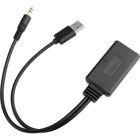 12-poliger AUX-IN-Adapter mit USB- und 3,5-mm-Klinkenstecker, kompatibel mit Bluetooth, passend für E90, E91, E92 und E93.