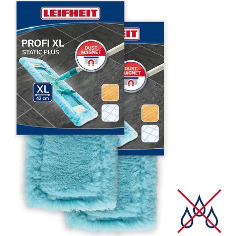 Leifheit Wischbezug Profi static plus 42 cm 55118 Profi für alle Bodenarten 2 Stück (1/5)