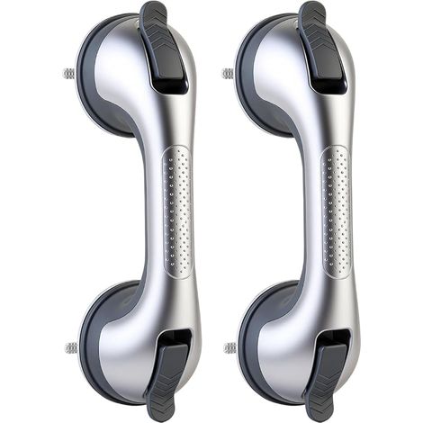 Barre d’appui douche sans perçage, poignées de sécurité à ventouse antidérapantes, maintien stable pour salle de bain, toilettes et surfaces lisses, aide à la mobilité (1/5)