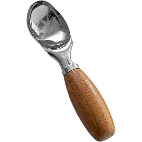 Cuillère à glace réutilisable, cuillère à melon avec manche en bois (1/5)