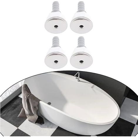 Lot de 4 buses droites à bulles en PVC pour spa et piscine - Blanc argenté (1/5)