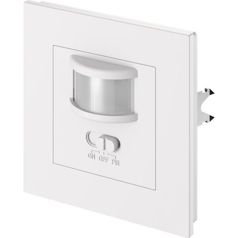 Détecteur de mouvement intérieur, IP20, blanc – Encastré pour montage mural, angle de détection de 160°, capteur PIR, interrupteur avec détecteur de mouvement, intégration facile dans le design (1/5)