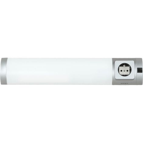 Applique murale LED argent 3000K avec interrupteur intégré – Économie d'énergie – Dimensions 450x90x60mm – IP20 pour cuisine et couloir – Licht-Erlebnisse