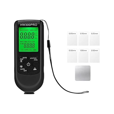 Testeur Numérique d’Épaisseur de Peinture pour Voiture, Jauge de Revêtement 0–2000 µm avec Écran LCD Rétroéclairé, Outil Portable pour Inspection Épaisseur Automobile (1/5)