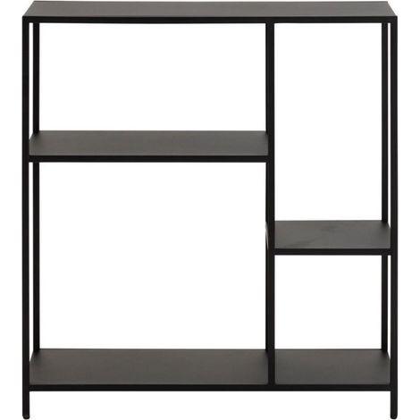 Bibliothèque scandinave en métal noir 3 tablettes - HARLOW (1/5)