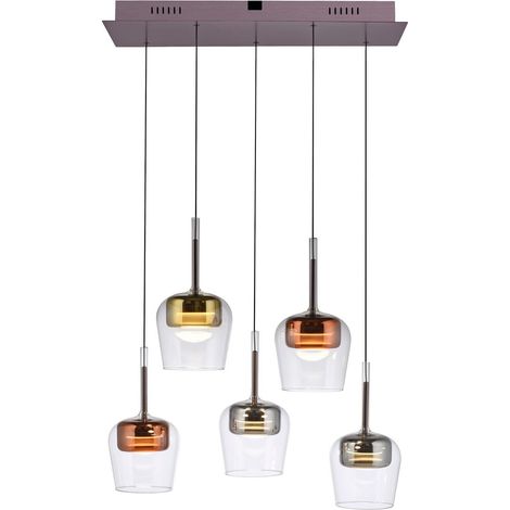 Lampe suspendue 5 lumières Q-Kon plusieurs couleurs - 2743-70 (1/5)
