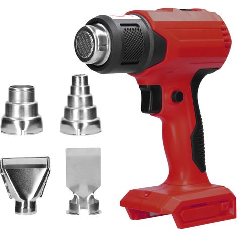 Appareil de chauffage à air chaud portatif sans fil, rechargeable au lithium, avec 4 buses et batterie Makita 18 V Température réglable Compatible avec les batteries au lithium Makita (1/5)