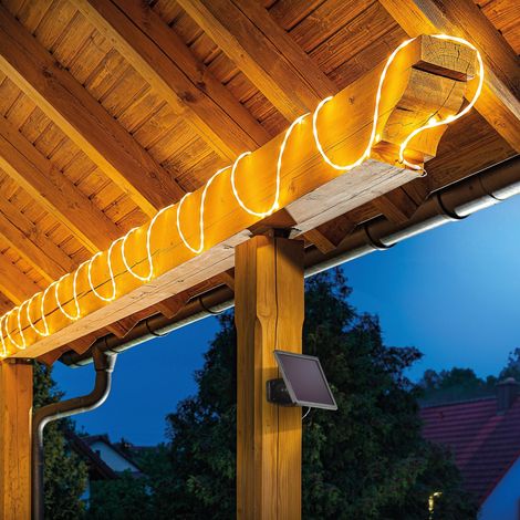 esotec Solar Lichterschlauch mit 200 warmweißen LEDs Lichterkette outdoor 102572 (1/5)