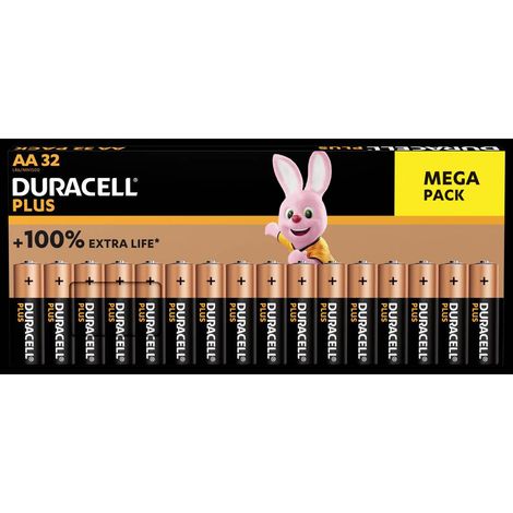 Duracell Plus-AA BP32 Batteria Stilo (AA) Alcalina/manganese 1.5 V 32 pz.