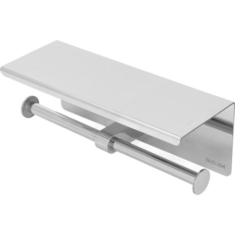 Support de toilette Mavis Laven en acier inoxydable avec étagère, (1/5)