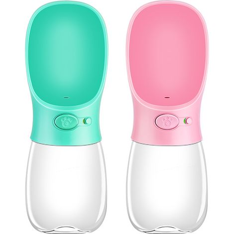 Bouteille d'eau Portable pour Chien, 350ml Bouteille d'eau de Voyage antibactérienne de qualité Alimentaire pour Chien et Chat, Eau Potable pour Animal de Compagnie en Plein air (1/5)