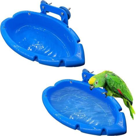 2 pcs Bird Bathtub, Bird Bath Box, Bird Bath Bowl, Cockatiel/Parakeet Cage, Small Bird Bath Box for Parrots, Budgies, Bird Cage Shower Accessories (1/5)