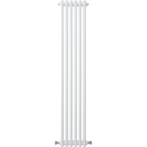 Acezanble Vertical Traditional Cast Iron Style Radiator 1500x290mm 2 Column White