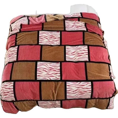 Couverture, Chaleur Douillette, Texture Douce et Pelucheuse, hall3-h3b21-brun rouge, 160200-c (1/2)