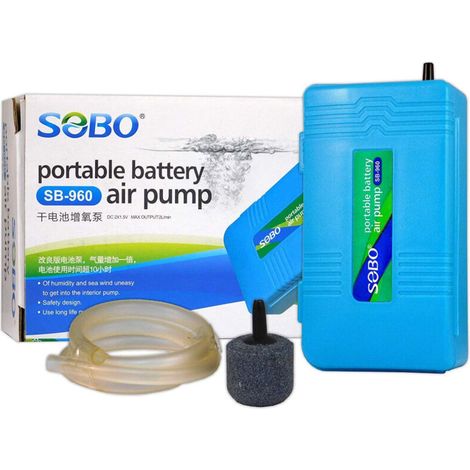 Oxygénateur D'air Pour Aquarium Alimenté Par Batterie Pompe à Air Portable Dn-960 (1/3)