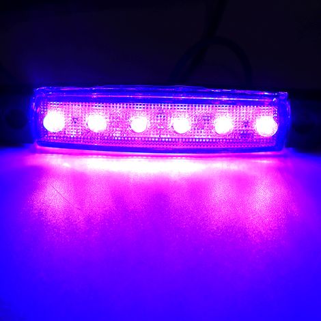 10 Stück 12V 6LEDs Wasserdichte Seitenmarkierungsleuchten für Bus-, LKW- und Anhänger (1/5)
