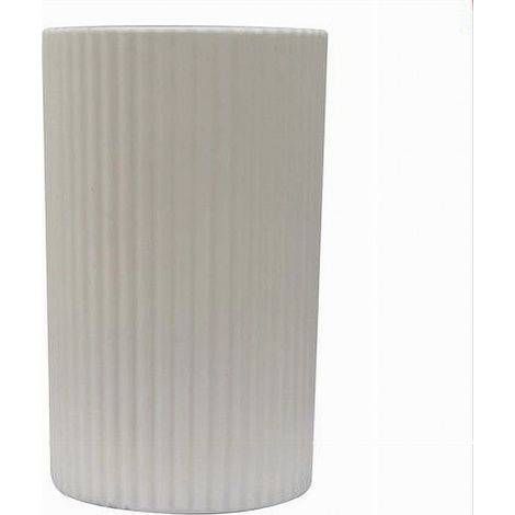 Cleafe - Bicchiere Portaspazzolini Colore Bianco Rigato Accessorio Per Arredo Bagno 79163 - (1/5)