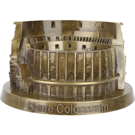 Maquette Colisée - Miniature En Fer Forgé - Décoration Bureau Maison Café Restaurant - Bronze - 13 cm - Unité (1/5)