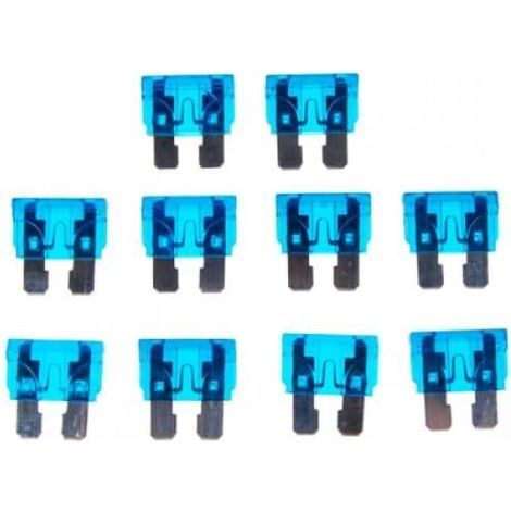 AIDUCHO 10 Stück 15A 32V Standard-Flachsicherungen für Auto, Motorrad, mittlere Größe, Blau (1/3)