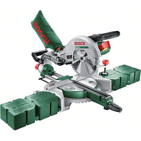 Bosch – Scie à onglet radiale 216mm 1200W – Guidage laser pour coupes précises – Tête inclinable pour onglets complexes – Capacité de coupe 65x220mm (1/10)