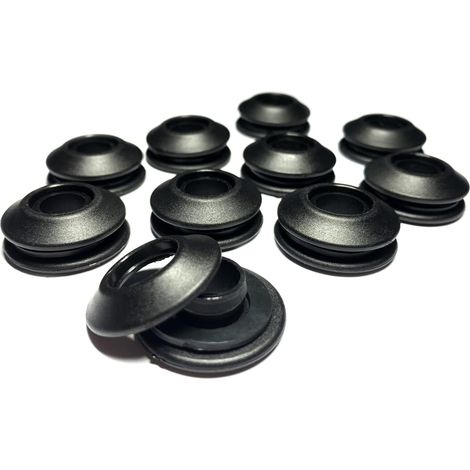 Lot de 10 œillets noirs inoxydables pour bâches 28 x 28 x 12 mm Œillets en plastique pour bâche de protection et bâche de piscine (1/4)