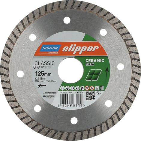 Norton Clipper Diamant-Trennscheibe Classic Ceramic 125x22,23 (1/5)