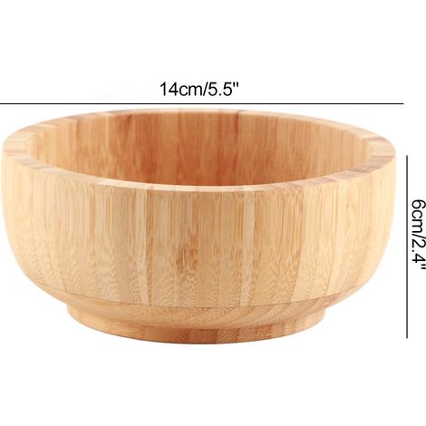 Saladier rond en bambou, plat de service en bois naturel pour fruits, amuse-gueules et hors-d'œuvre (1/5)