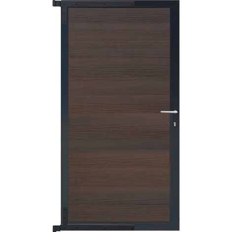 SKÄR-Tor-Komplettset 90x175cm Holzdek. braun/anthr.