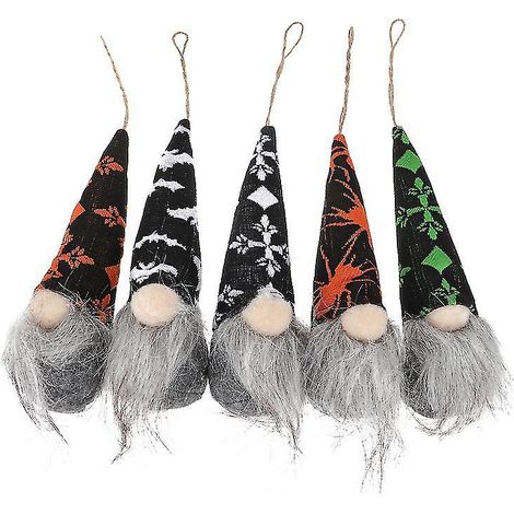 5 Halloween-Gnome-Puppen für die Halloween-Dekoration